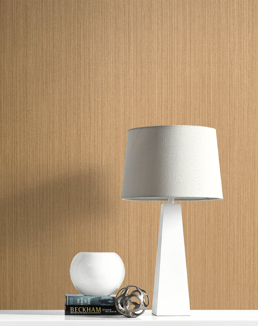 Natural Stria Antique Brass & Glitter 2231715 by Etten Gallerie Designer Wallpaper