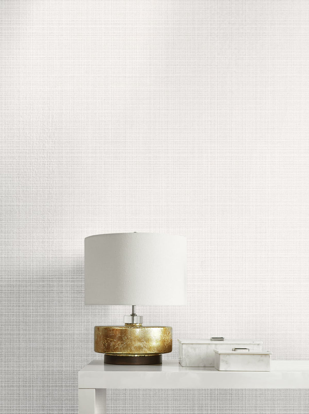 Crosshatch Linen Metallic Pearl 2231900 by Etten Gallerie Designer Wallpaper