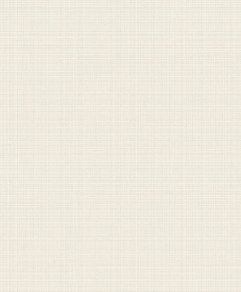 Crosshatch Linen Metallic Ivory by Seabrook Wallpaper Essential Textures Netherlands 56.05 12.6" 20.5" - Fabric Carolina -