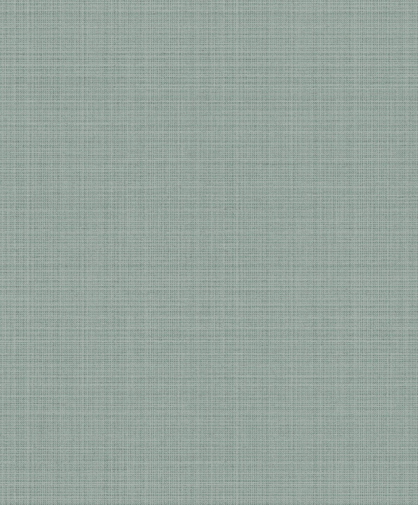 Crosshatch Linen Metallic Sea Green by Seabrook Wallpaper Essential Textures Netherlands 56.05 12.6" 20.5" - Fabric Carolina -
