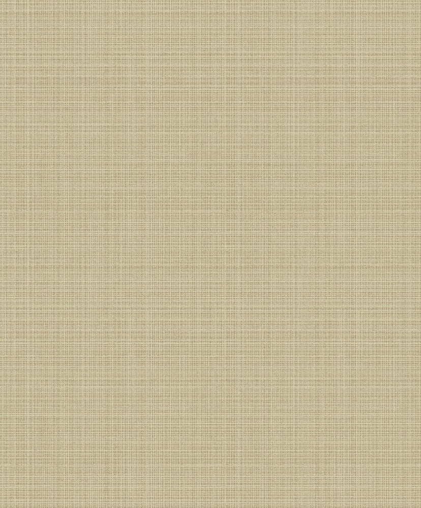 Crosshatch Linen Metallic Khaki by Seabrook Wallpaper Essential Textures Netherlands 56.05 12.6" 20.5" - Fabric Carolina -