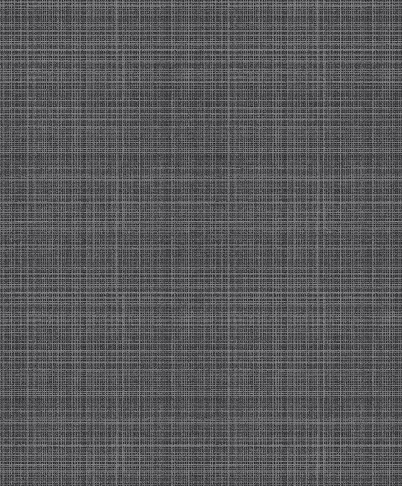 Crosshatch Linen Metallic Coal by Seabrook Wallpaper Essential Textures Netherlands 56.05 12.6" 20.5" - Fabric Carolina -
