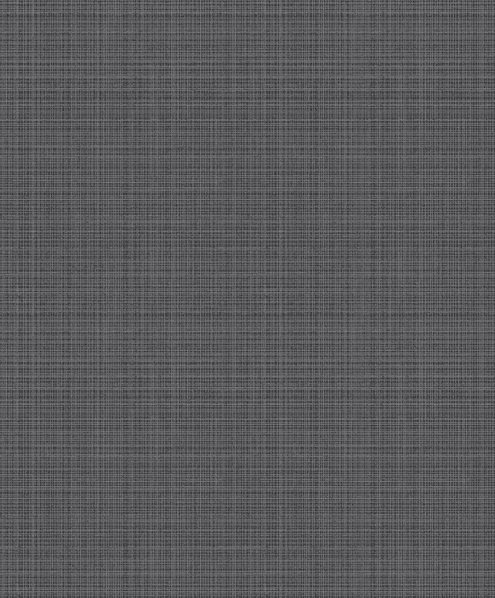 Crosshatch Linen Metallic Coal by Seabrook Wallpaper Essential Textures Netherlands 56.05 12.6" 20.5" - Fabric Carolina -