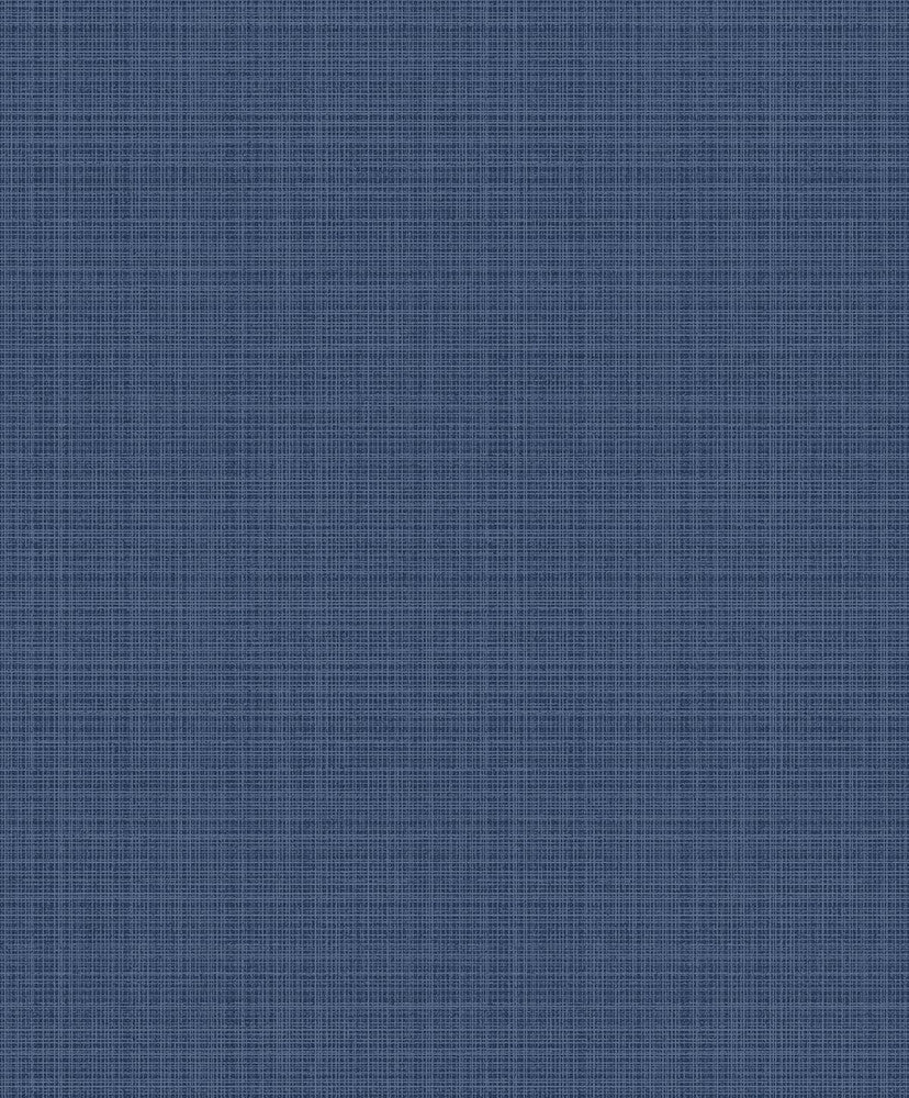 Crosshatch Linen Metallic Storm Blue by Seabrook Wallpaper Essential Textures Netherlands 56.05 12.6" 20.5" - Fabric Carolina -