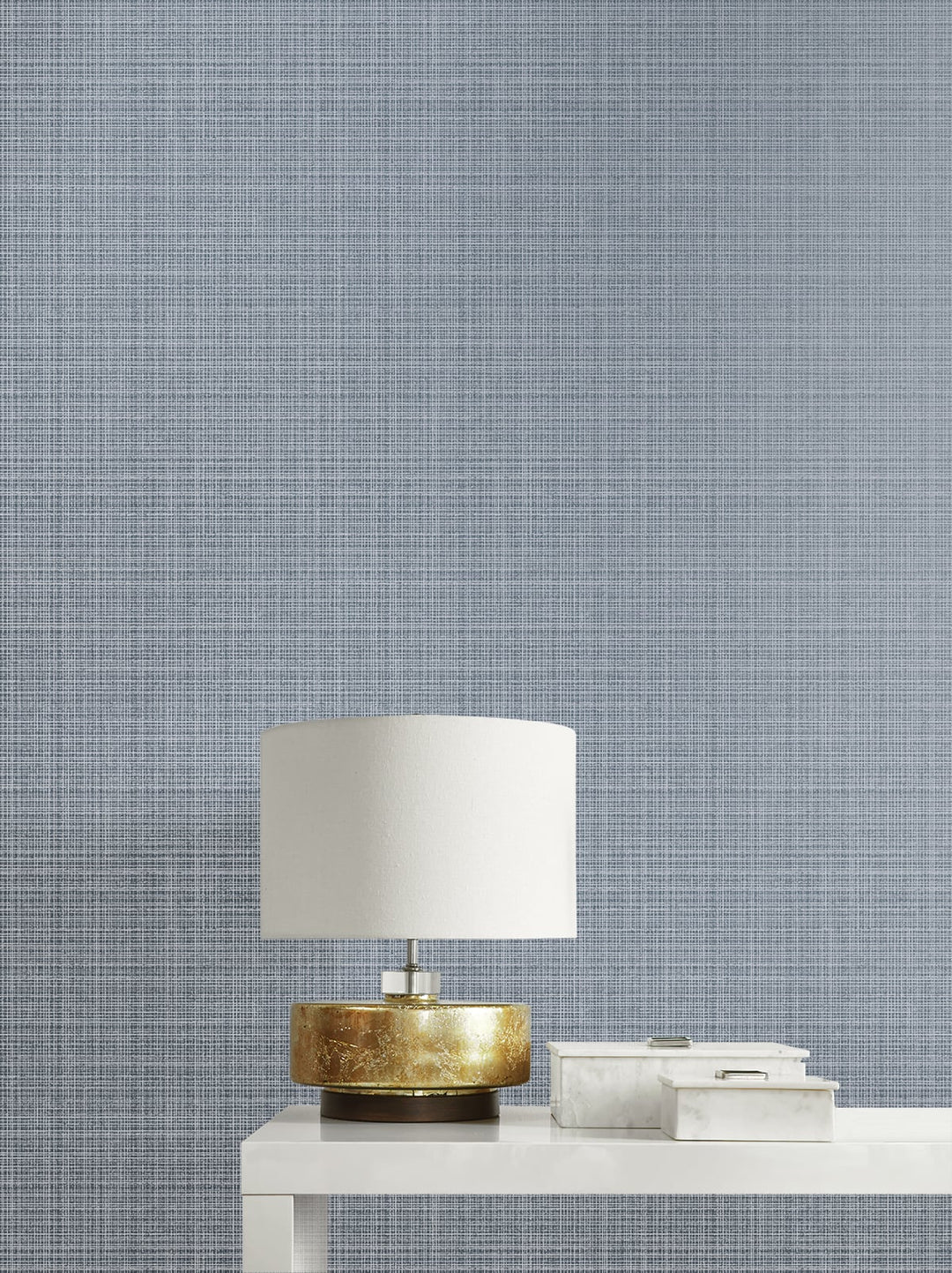 Crosshatch Linen Metallic Smoke 2231932 by Etten Gallerie Designer Wallpaper