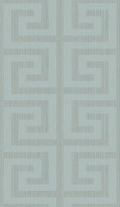 Greek Key Metallic Sea Green by Seabrook Wallpaper