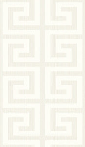 Greek Key Metallic Pearl & Cream by Seabrook Wallpaper