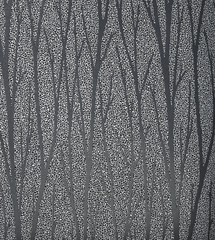 Birch Trail Black Satin & Silver Glitter by Seabrook Wallpaper Essential Textures Netherlands 56.05 25.2" 20.5" - Fabric Carolina -