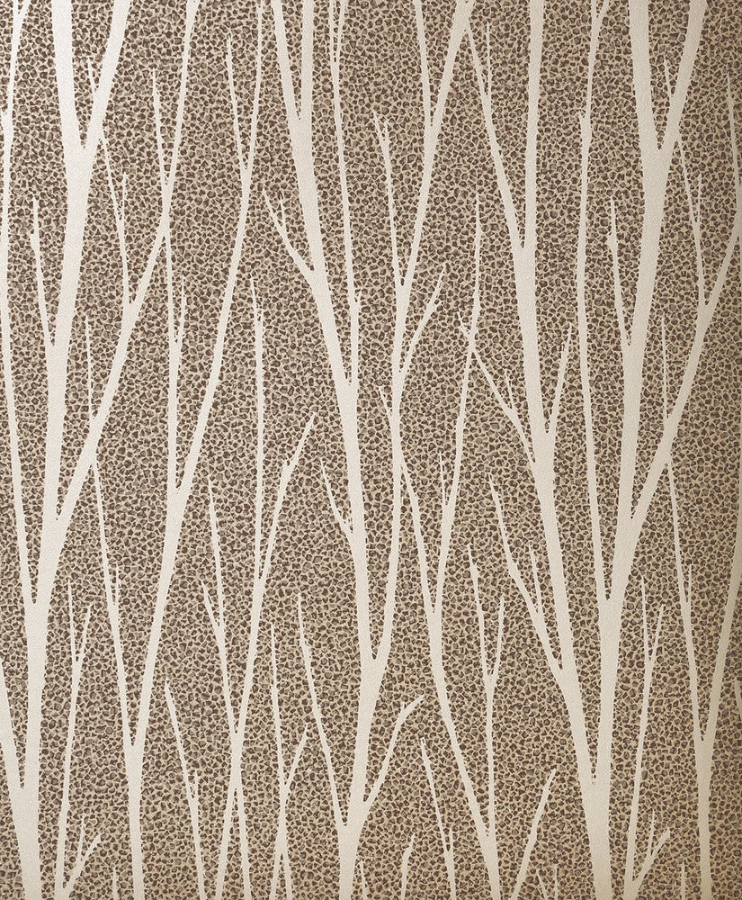 Birch Trail Metallic Champagne & Copper Glitter by Seabrook Wallpaper Essential Textures Netherlands 56.05 25.2" 20.5" - Fabric Carolina -