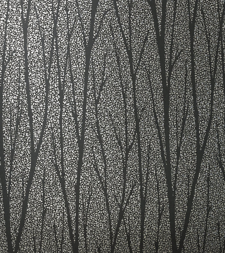 Birch Trail Gunmetal & Charcoal by Seabrook Wallpaper Essential Textures Netherlands 56.05 25.2" 20.5" - Fabric Carolina -
