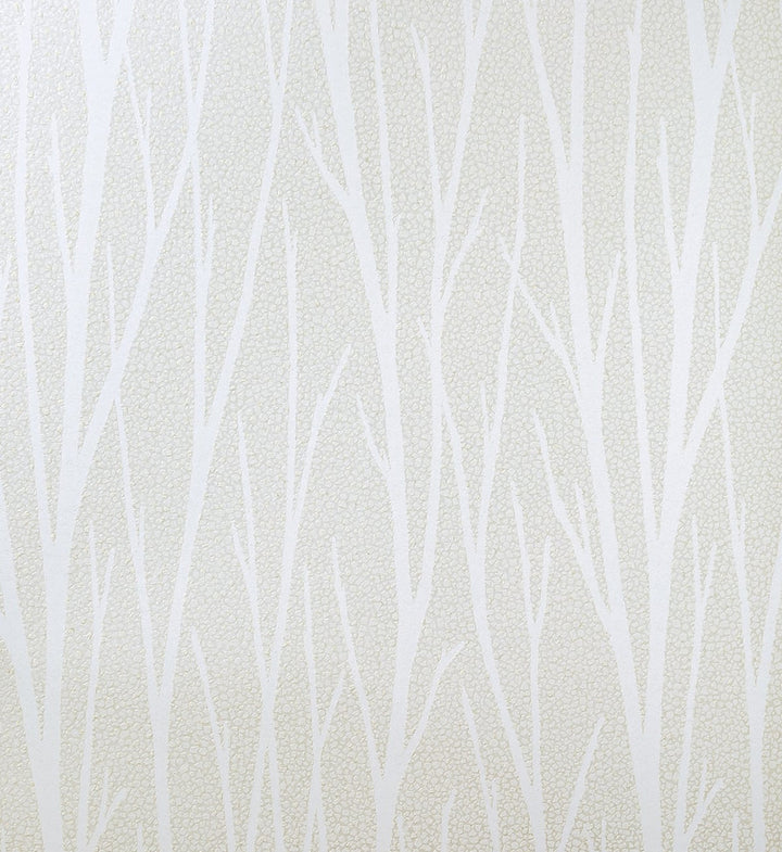 Birch Trail Metallic Champagne & Cream by Seabrook Wallpaper Essential Textures Netherlands 56.05 25.2" 20.5" - Fabric Carolina -