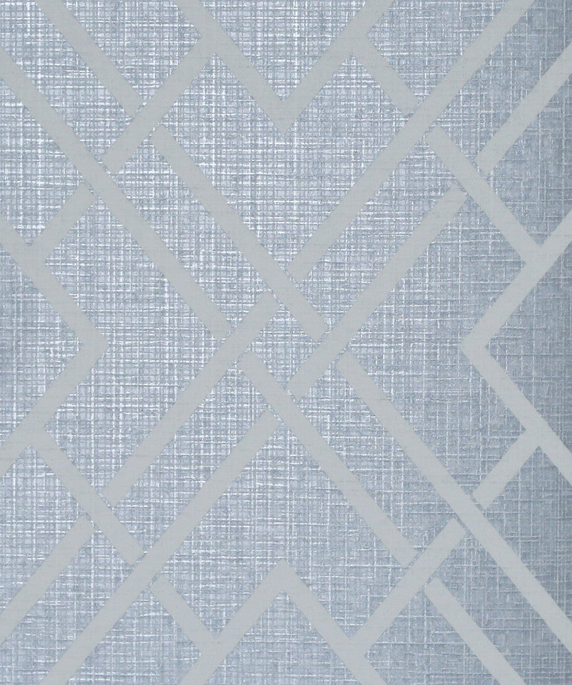 Diamond Lattice Metallic Slate Blue by Seabrook Wallpaper Essential Textures Netherlands 56.05 12.6" 20.5" - Fabric Carolina -