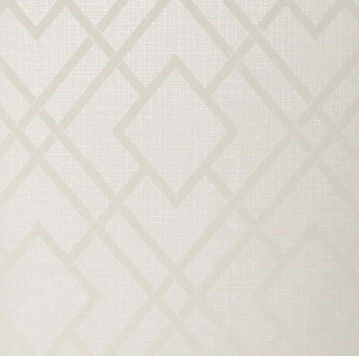 Diamond Lattice Metallic Ivory by Seabrook Wallpaper Essential Textures Netherlands 56.05 12.6" 20.5" - Fabric Carolina -
