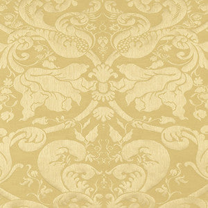 Gavotte Brocatelle Damask Beige 22551 by Schumacher Fabric