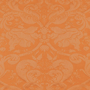 Gavotte Brocatelle Damask Terracotta 22553 by Schumacher Fabric