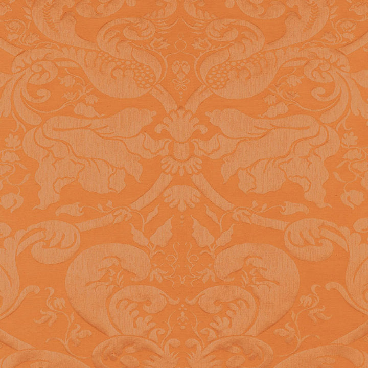 Gavotte Brocatelle Damask Terracotta 22553 by Schumacher Fabric CHROMA LINEN 53% COTTON 35% ITALY WYZENBEEK 12,000 </p><p>Repeat: Horizontal: 25 1/4" (64CM) and Vertical: 38 3/8" (97CM) 51 - Fabric Carolina -