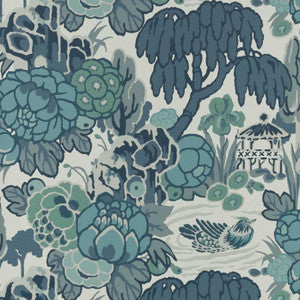 Mandarin Garden (Wp) # 01 Mist by 1838 Wallcoverings Wallpaper