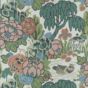 Mandarin Garden (Wp) # 02 Coral by 1838 Wallcoverings Wallpaper