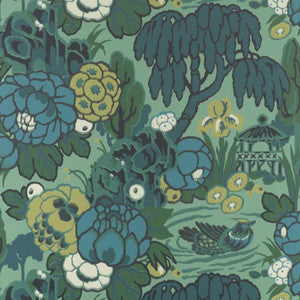 Mandarin Garden (Wp) # 04 Jade by 1838 Wallcoverings Wallpaper