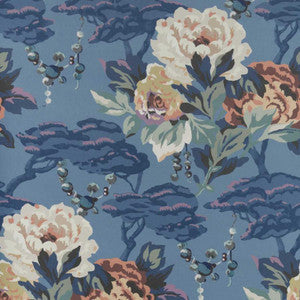 Paeonia (Wp) # 02 Indigo by 1838 Wallcoverings Wallpaper