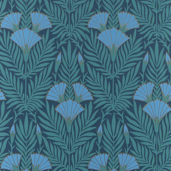 Floral Fanfare (Wp) # 04 Cornflower by 1838 Wallcoverings Wallpaper V&A Decorative Papers STRAIGHT PASTE THE WALL UNITED KINGDOM V-16.5" 20.5"X11YD - Fabric Carolina -