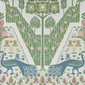 Peacock Topiary (Wp) # 02 Fern by 1838 Wallcoverings Wallpaper