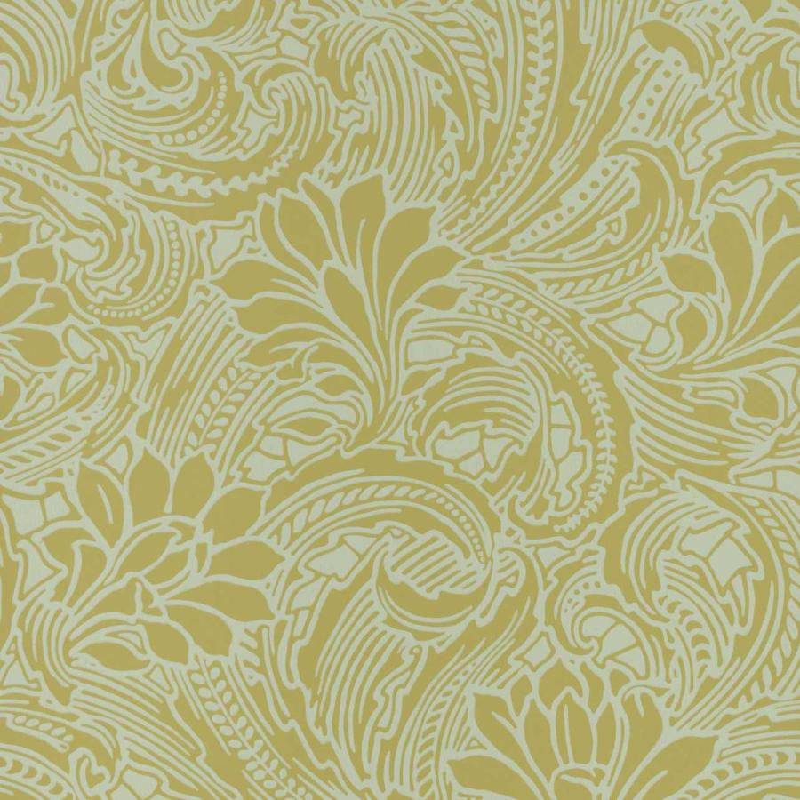 Eden (Wp) # 02 Mellow Yellow by 1838 Wallcoverings Wallpaper V&A Decorative Papers STRAIGHT PASTE THE WALL UNITED KINGDOM V-25" 20.5"X11YD - Fabric Carolina -
