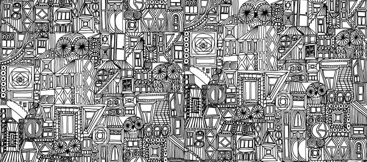 Bubi Ebony and Eggshell by Seabrook Wallpaper Marimekko Vol. 5 Italy 75.5 12.2" 27.5" - Fabric Carolina -