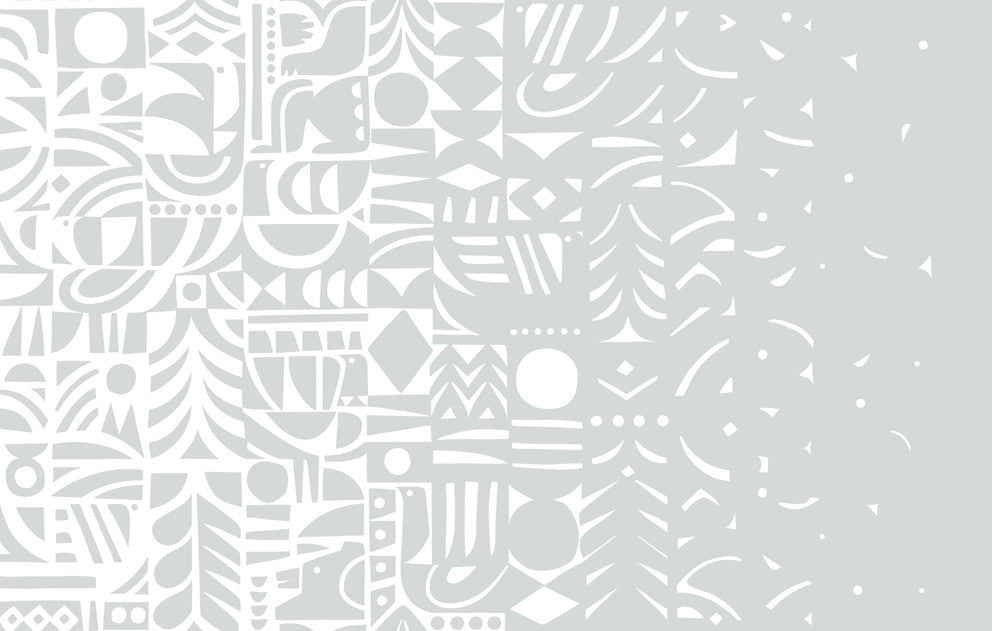 Yön Varjo Gray and Off-White by Seabrook Wallpaper Marimekko Vol. 5 Italy 75.5 17.5" 27.5" - Fabric Carolina -