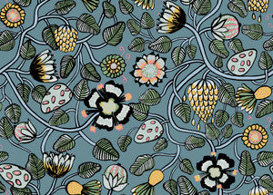 Pieni Tiara Sea Green and Dandelion by Seabrook Wallpaper