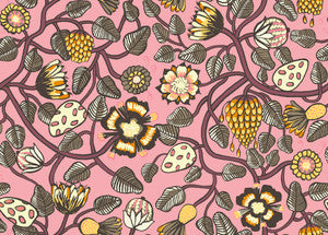 Pieni Tiara Salmon and Plum by Seabrook Wallpaper