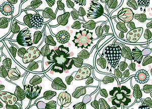 Pieni Tiara Emerald, Jade, and Light Blue by Seabrook Wallpaper