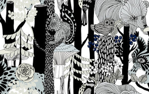 Pikkuveljekset Ebony and Steel Gray by Seabrook Wallpaper