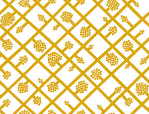 Spalje Mustard and Eggshell by Seabrook Wallpaper