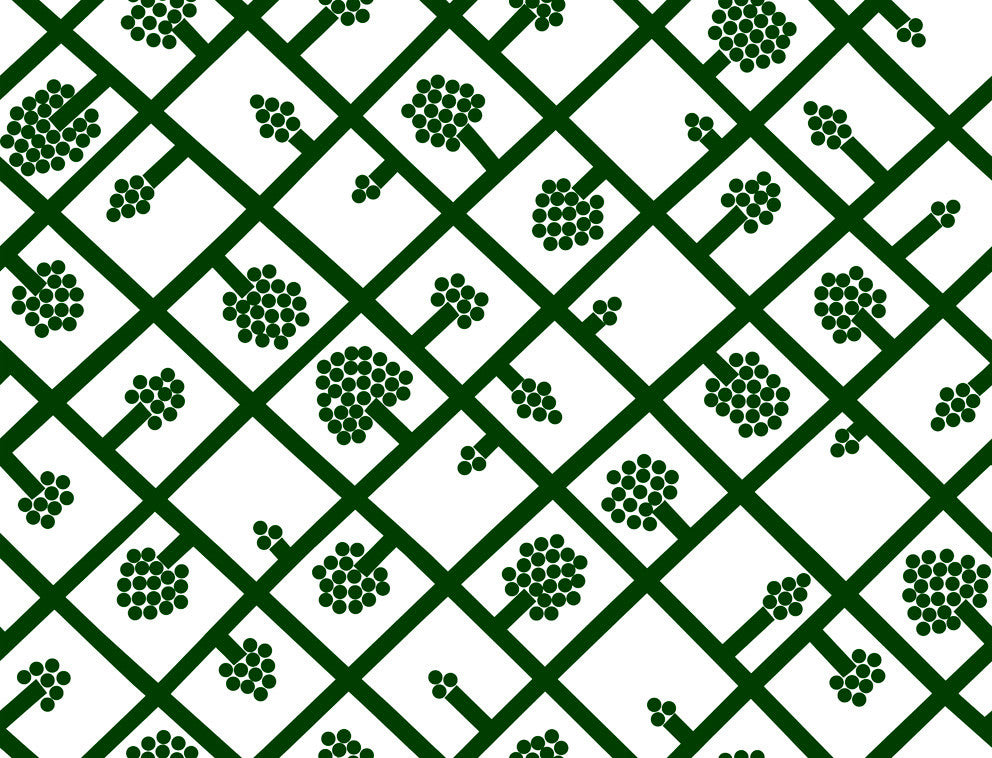 Spalje Emerald and Eggshell by Seabrook Wallpaper Marimekko Vol. 5 Italy 75.5 21" 27.5" - Fabric Carolina -