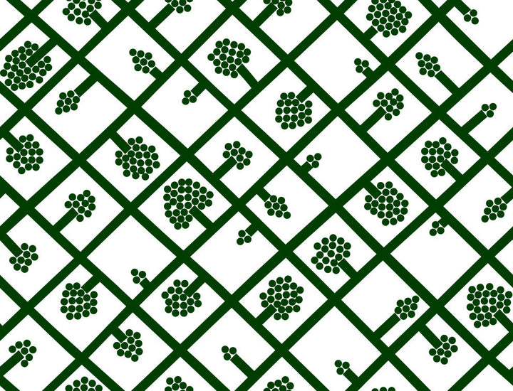 Spalje Emerald and Eggshell by Seabrook Wallpaper Marimekko Vol. 5 Italy 75.5 21" 27.5" - Fabric Carolina -