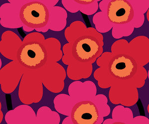 Unikko Fuchsia and Plum by Seabrook Wallpaper