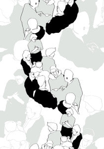 Ystävät Gray and Eggshell by Seabrook Wallpaper