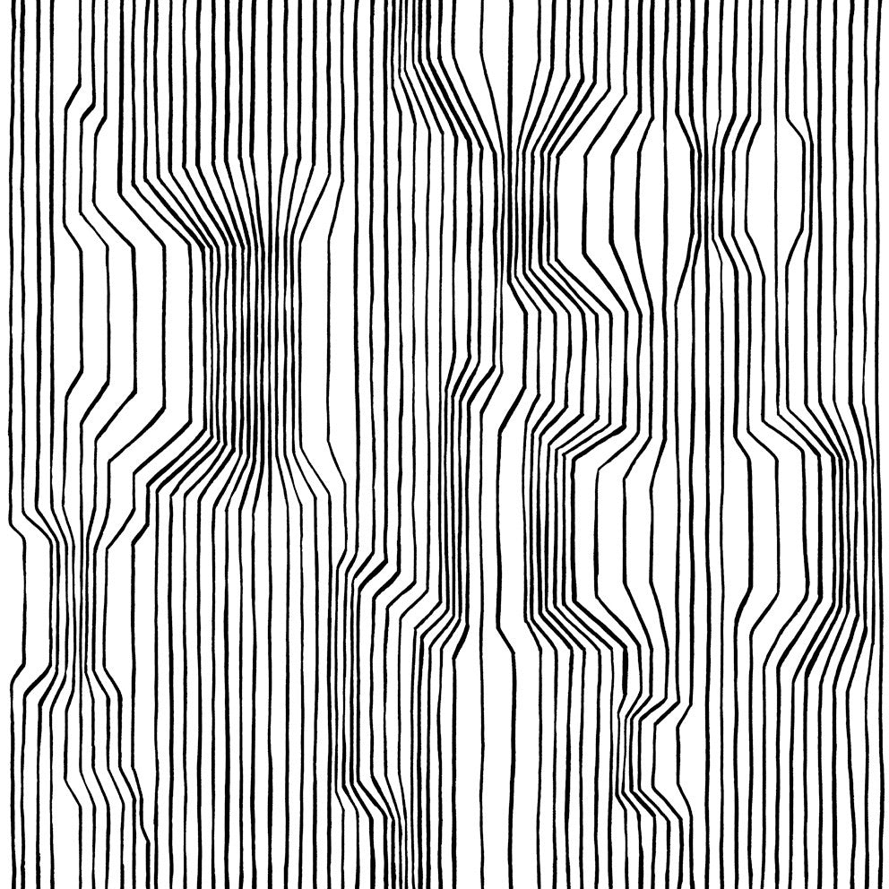 Frekvenssi Ebony and Eggshell by Seabrook Wallpaper Marimekko Vol. 5 Italy 75.5 0" 27.5" - Fabric Carolina -