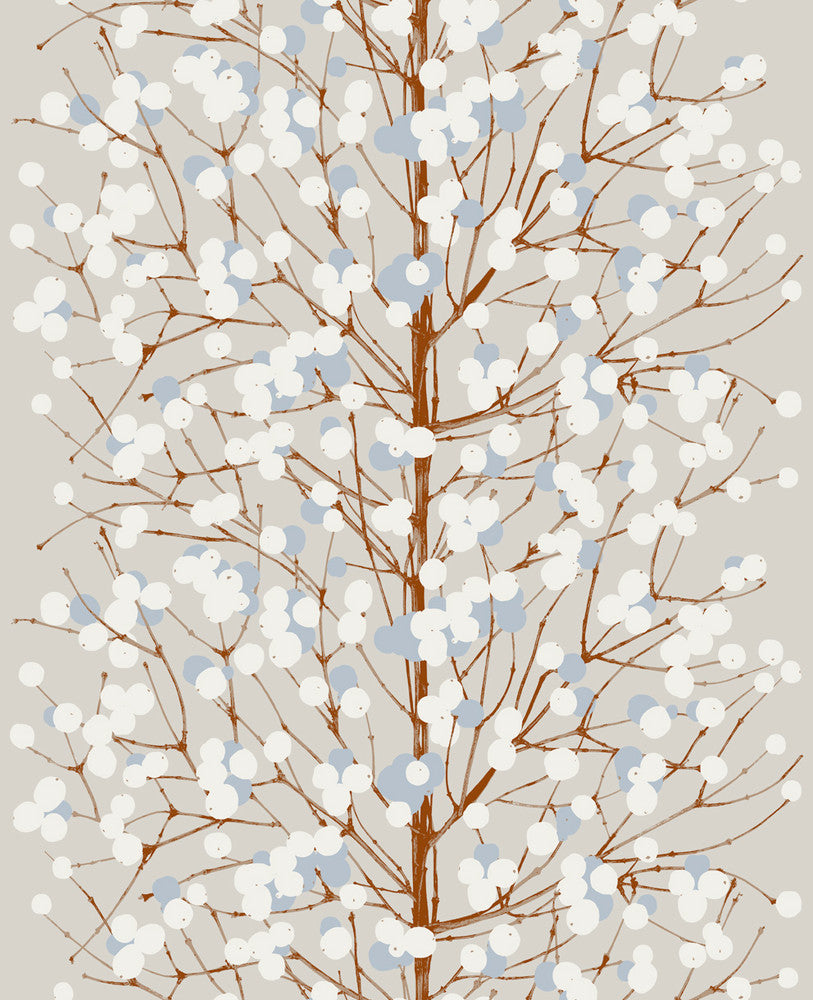 Lumimarja Taupe and Cornflower by Seabrook Wallpaper Marimekko Vol. 5 Italy 75.5 0" 27.5" - Fabric Carolina -