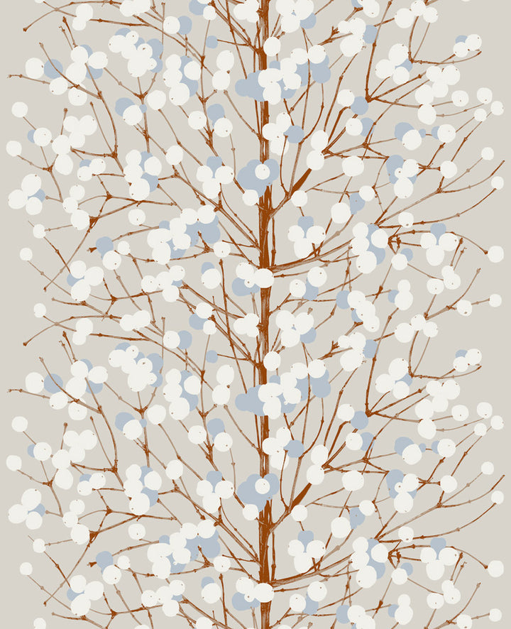 Lumimarja Taupe and Cornflower by Seabrook Wallpaper Marimekko Vol. 5 Italy 75.5 0" 27.5" - Fabric Carolina -