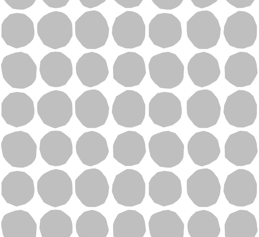 Pienet Kivet Gray and Eggshell by Seabrook Wallpaper Marimekko Vol. 5 Italy 75.5 8.4" 27.5" - Fabric Carolina -