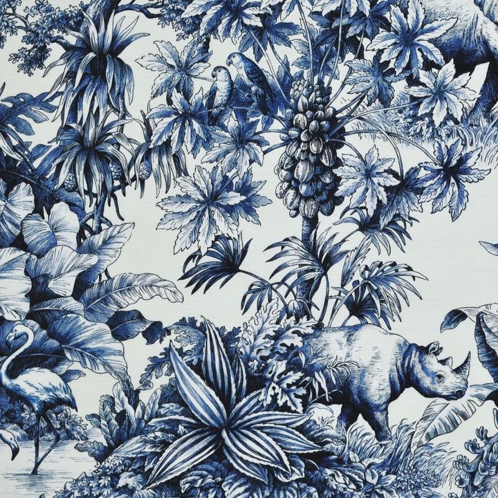 Jardin Animalier Indigo 1 by P Kaufmann Fabrics Fabric
