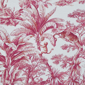Jardin Animalier Cerise 2 by P Kaufmann Fabrics Fabric