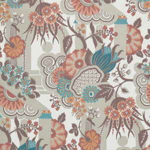 Pineapple Garden (Wp) # 03 Apricot by 1838 Wallcoverings Wallpaper