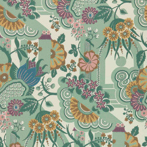 Pineapple Garden (Wp) # 04 Sage by 1838 Wallcoverings Wallpaper