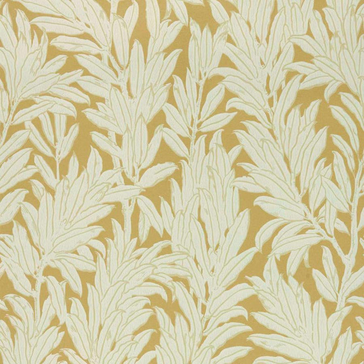 Laurel Leaf (Wp) # 04 Ochre by 1838 Wallcoverings Designer Wallpaper V&A Decorative Papers Ii STRAIGHT PASTE THE WALL UNITED KINGDOM V-25" 20.5"X11YD - Swanky Fabrics -