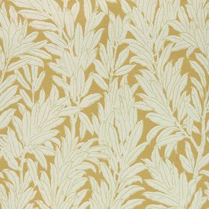 Laurel Leaf (Wp) # 04 Ochre by 1838 Wallcoverings Wallpaper