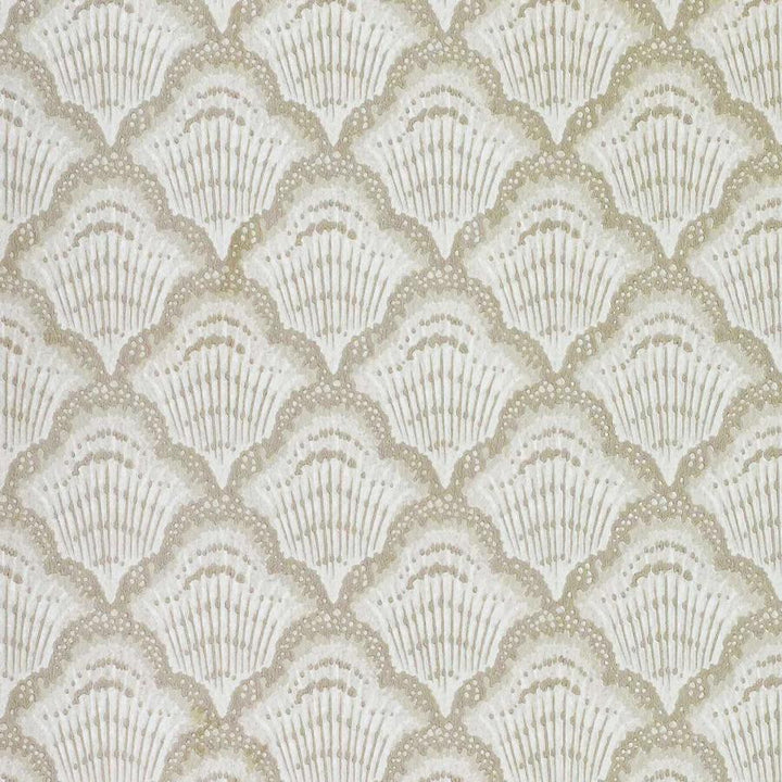 Calico Shell (Wp) # 01 Ivory by 1838 Wallcoverings Wallpaper V&A Decorative Papers Ii STRAIGHT PASTE THE WALL UNITED KINGDOM V-5.25" 20.5"X11YD - Fabric Carolina -