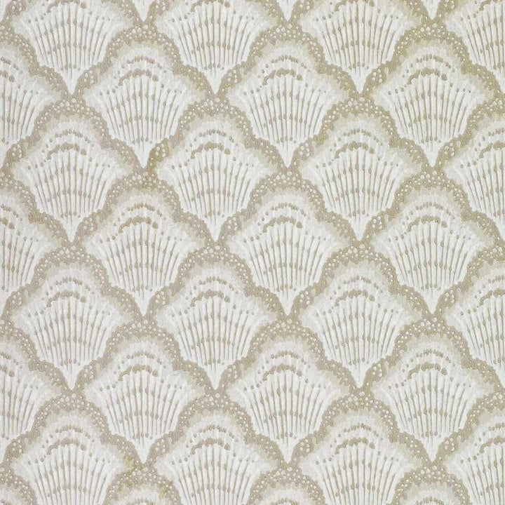 Calico Shell (Wp) # 01 Ivory by 1838 Wallcoverings Designer Wallpaper V&A Decorative Papers Ii STRAIGHT PASTE THE WALL UNITED KINGDOM V-5.25" 20.5"X11YD - Swanky Fabrics -
